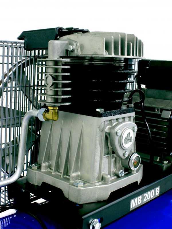 Michelin MB 200 3B - Compressore aria elettrico monofase a cinghia - Motore 3 HP - 200 lt