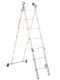 Marchetti Azzurra A2 A207, 2x7 gradini, 3.60 m - Scala in alluminio allungabile - Altezza stimata operativa 4.60 m