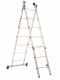 Marchetti Azzurra A2 A207, 2x7 gradini, 3.60 m - Scala in alluminio allungabile - Altezza stimata operativa 4.60 m