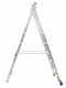 Marchetti Azzurra A2 A207, 2x7 gradini, 3.60 m - Scala in alluminio allungabile - Altezza stimata operativa 4.60 m