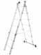 Marchetti Azzurra A2 A207, 2x7 gradini, 3.60 m - Scala in alluminio allungabile - Altezza stimata operativa 4.60 m