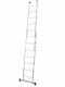 Marchetti Azzurra A2 A207, 2x7 gradini, 3.60 m - Scala in alluminio allungabile - Altezza stimata operativa 4.60 m