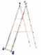 Marchetti Azzurra A2 A207, 2x7 gradini, 3.60 m - Scala in alluminio allungabile - Altezza stimata operativa 4.60 m