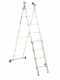 Marchetti Azzurra A2 A208, 2x8 gradini, 4.15 m - Scala in alluminio allungabile - Altezza stimata operativa 5.15 m