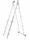 Marchetti Azzurra A2 A208, 2x8 gradini, 4.15 m - Scala in alluminio allungabile - Altezza stimata operativa 5.15 m