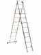 Marchetti Azzurra A2 A210, 2x10 gradini, 5.30 m - Scala in alluminio allungabile - Altezza stimata operativa 6.30 m