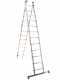 Marchetti Azzurra A2 A212, 2x12 gradini, 6.40 m - Scala in alluminio allungabile - Altezza stimata operativa 7.40 m