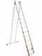 Marchetti Azzurra A2 A212, 2x12 gradini, 6.40 m - Scala in alluminio allungabile - Altezza stimata operativa 7.40 m