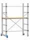 Marchetti Minio - Trabattello in alluminio - Base 80cm - Compatto e portatile - Altezza 1,52m