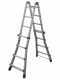 Facal Eurobriko 16 BK/2, 2x8 gradini, 4 m - Scala in alluminio telescopica - Altezza stimata operativa 4.90 m
