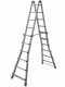 Facal Eurobriko 16 BK/4, 2x10 gradini, 5.12 m - Scala in alluminio telescopica - Altezza stimata operativa 6.05 m