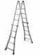 Facal Eurobriko 16 BK/4, 2x10 gradini, 5.12 m - Scala in alluminio telescopica - Altezza stimata operativa 6.05 m