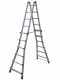 Facal Eurobriko 16 BK/5, 2x12 gradini, 5.70 m - Scala in alluminio telescopica - Altezza stimata operativa 6.60 m