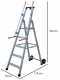 Facal Mayora Tecnoscala, 5 gradini, 1.82 mt - Scala da lavoro con ruote e maniglie