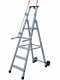 Facal Mayor&agrave; Tecnoscala QM-5, 5 gradini, 1.82 m - Scala da lavoro con ruote e maniglie - Altezza stimata operativa 2.92 m