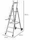 Facal Mayor&agrave; Tecnoscala QM-7, 7 gradini, 2.29 m - Scala da lavoro con ruote e maniglie - Altezza stimata operativa 3.39 m