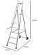 Facal Mayor&agrave; Tecnoscala QM-8, 8 gradini, 2.52 m - Scala da lavoro con ruote e maniglie - Altezza stimata operativa 3.63 m