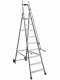 Facal Mayor&agrave; Tecnoscala QM-9, 9 gradini, 2.75 m - Scala da lavoro con ruote e maniglie - Altezza stimata operativa 3.85 m
