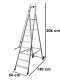 Facal Mayor&agrave; Tecnoscala QM-9, 9 gradini, 2.75 m - Scala da lavoro con ruote e maniglie - Altezza stimata operativa 3.85 m