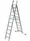Facal Super Prima P320-2, 9+10 gradini, 5.10 m - Scala in alluminio trasformabile - Altezza stimata operativa 6 m