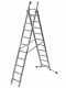 Facal Super Prima P350-2, 10+11 gradini, 5.70 m - Scala in alluminio trasformabile - Altezza stimata operativa 6.60 m