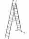 Facal Super Prima P380-2, 11+12 gradini, 6.30 m - Scala in alluminio trasformabile - Altezza stimata operativa 7.20 m