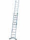 Facal Super Prima P320-2F, 9+10 gradini, 5.10 m - Scala in alluminio con fune - Altezza stimata operativa 6 m