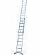 Facal Super Prima P350-2F, 10+11 gradini, 5.70 m - Scala in alluminio con fune - Altezza stimata operativa 6.60 m