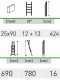 Facal Super Prima, 12+13 gradini, altezza 6.90 mt - Scala in alluminio con fune