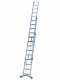 Facal Super Prima P320-3F, 9+10+10 gradini, 7.20 m - Scala in alluminio con fune - Altezza stimata operativa 8.10 m