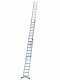 Facal Super Prima P420-3F, 12+13+13 gradini, 9.90 m - Scala in alluminio con fune - Altezza stimata operativa 10.80 m