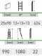 Facal Super Prima P420-3F, 12+13+13 gradini, 9.90 m - Scala in alluminio con fune - Altezza stimata operativa 10.80 m