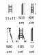 Facal Roller R50-2S, 2x16 gradini, 8.90 m - Scala a rotaia con fune in alluminio - Altezza stimata operativa 9.80 m