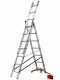 Hailo Hobbylot AL405HHL, 3x7 gradini, 4.07 m - Scala in alluminio - Altezza stimata operativa 4.96 m