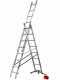 Gierre Hailo Hobbylot AL410GLIM, 3x8 gradini, 4.90 m - Scala in alluminio - Altezza stimata operativa 5.90 m