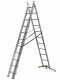 Gierre G-LEVEL AL435GL, 3x11 gradini, 6.90 m - Scala in alluminio - Altezza stimata operativa 7.60 m