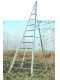 Facal AGRI AG250 - Scala a tre piedi agricola in alluminio, 6 gradini, 2.50 m - da potatura - conica - Altezza stimata operativa 3.50 m