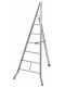 Facal AGRI AG250 - Scala a tre piedi agricola in alluminio, 6 gradini, 2.50 m - da potatura - conica - Altezza stimata operativa 3.50 m
