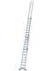 OUTLET - DIFETTI ESTETICI - Facal Super Prima, 13+14+14 gradini, 10.80 mt - Scala in alluminio con fune