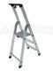 Facal Quadra Q50/3 Tecnoscala, 3 gradini, 1.25 m - Scalandrino in alluminio con cavalletto - Altezza stimata operativa 2.45 m