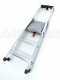 Facal Quadra Q50/3 Tecnoscala, 3 gradini, 1.25 m - Scalandrino in alluminio con cavalletto - Altezza stimata operativa 2.45 m