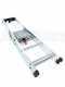 Facal Quadra Q50/3 Tecnoscala, 3 gradini, 1.25 m - Scalandrino in alluminio con cavalletto - Altezza stimata operativa 2.45 m