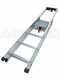 Facal Quadra Q50/4 Tecnoscala, 4 gradini, 1.62 m - Scalandrino in alluminio con cavalletto - Altezza stimata operativa 2.68 m