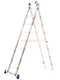 OUTLET - DIFETTI ESTETICI - Marchetti Azzurra A2, 2x8 gradini, 4.15 mt - Scala in alluminio allungabile