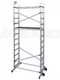 OUTLET - PICCOLI DIFETTI ESTETICI - Facal Pinna Clic - Trabattello in alluminio - Due alzate - Zoppo per scale - Altezza 3,65m