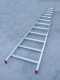 Scala agricola conica professionale in alluminio S110L12, 12 gradini, 3.45 m - Altezza stimata operativa 4.45 m