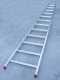 Scala agricola conica professionale in alluminio S110L12, 12 gradini, 3.45 m - Altezza stimata operativa 4.45 m