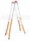 Gierre Peppina AM010 - 2x8 gradini, 3.82 m - Scala in acciaio+alluminio telescopica - Altezza stimata operativa 4.82 m