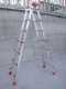 Gierre Peppina AL002, 2x8 gradini, 3.81 m - Scala in alluminio telescopica - Altezza stimata operativa 4.81 m