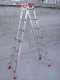 Gierre Peppina AL002, 2x8 gradini, 3.81 m - Scala in alluminio telescopica - Altezza stimata operativa 4.81 m